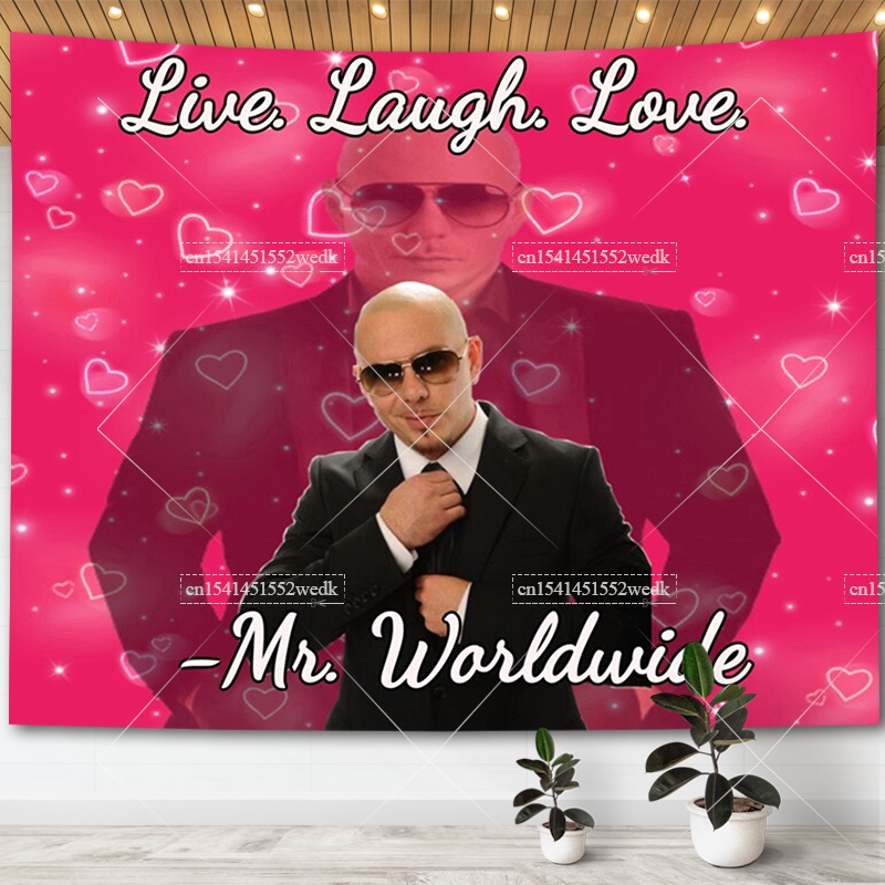Yoga Fitness Mat - Mr. Worldwide Says To Live Laugh