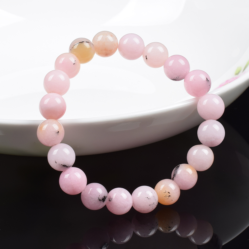 Natural Stone Pink Opal Beads  - đánh giá và giá Yoga Fitness Tracker