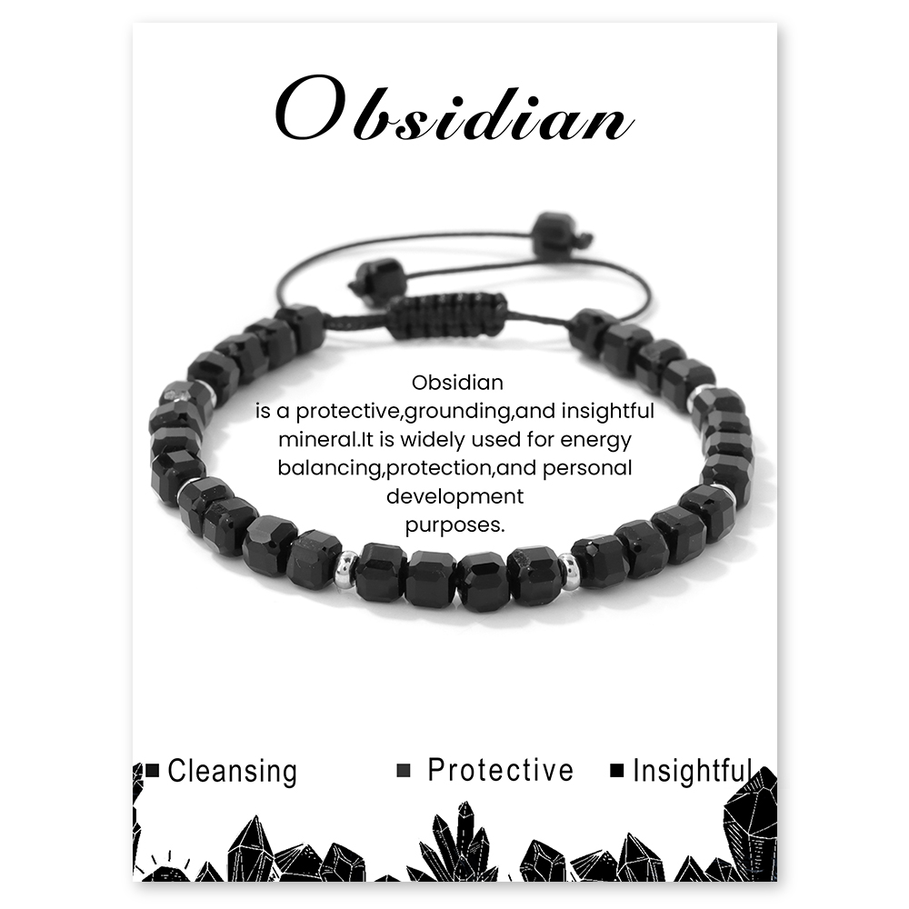 Natural Stone Obsidian Bracele - đánh giá và giá Yoga Fitness Tracker