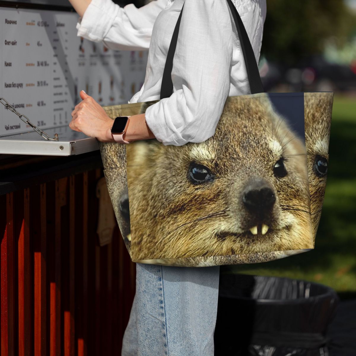 Rock Hyrax Photo Beach Tote Ba - đánh giá và giá Yoga Fitness Photos