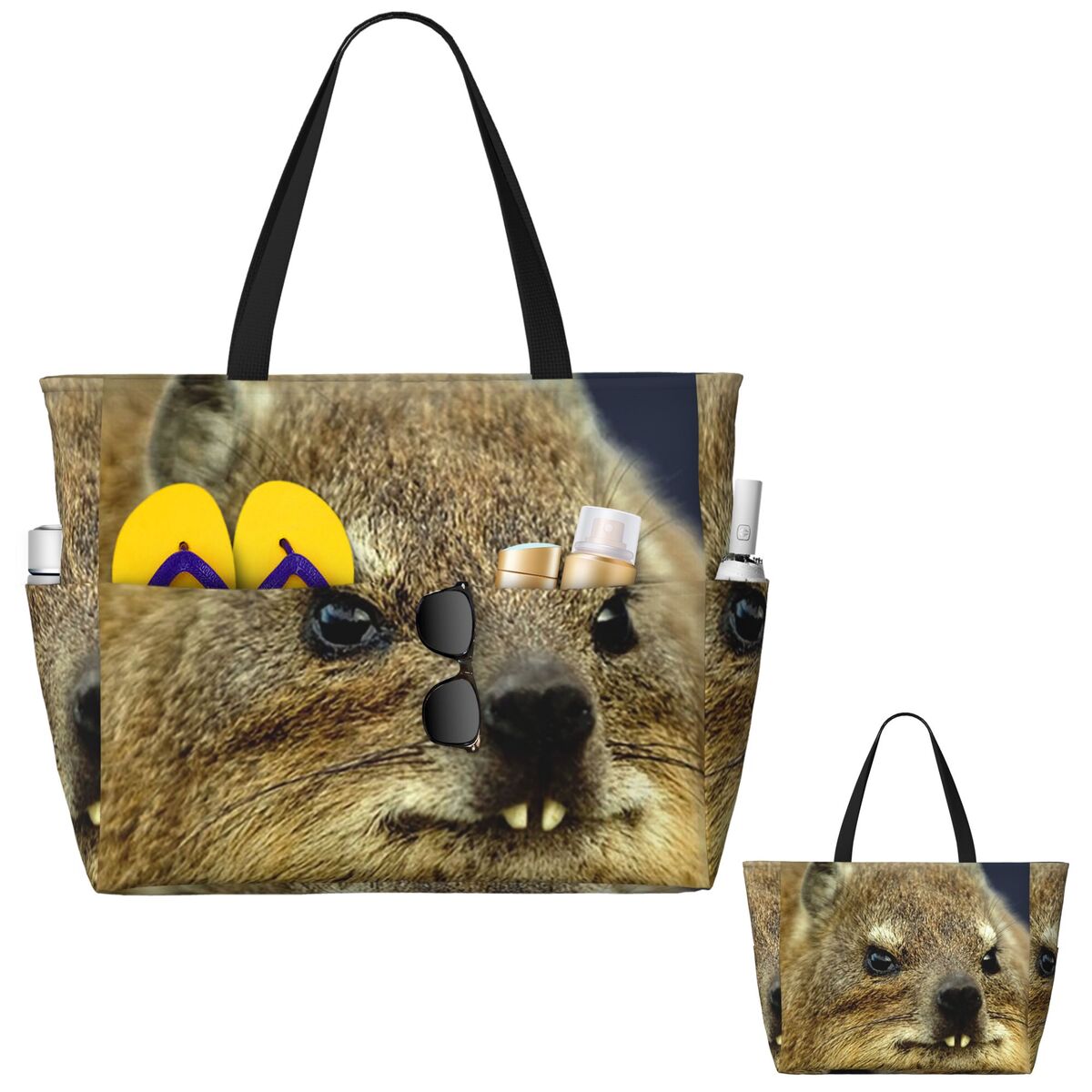 Rock Hyrax Photo Beach Tote Ba - đánh giá và giá Yoga Fitness Photos