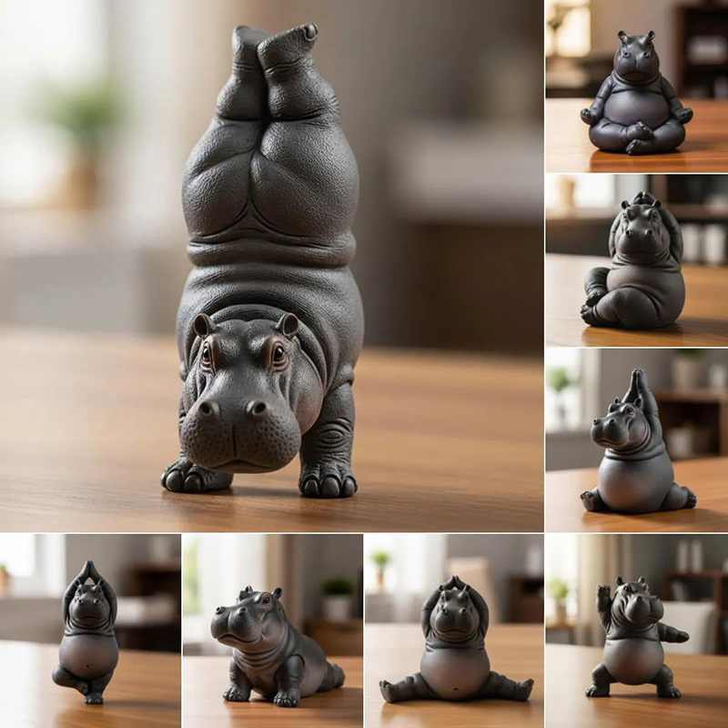 Yoga Master Hippo Statue Handc - đánh giá và giá Yoga Fitness Model