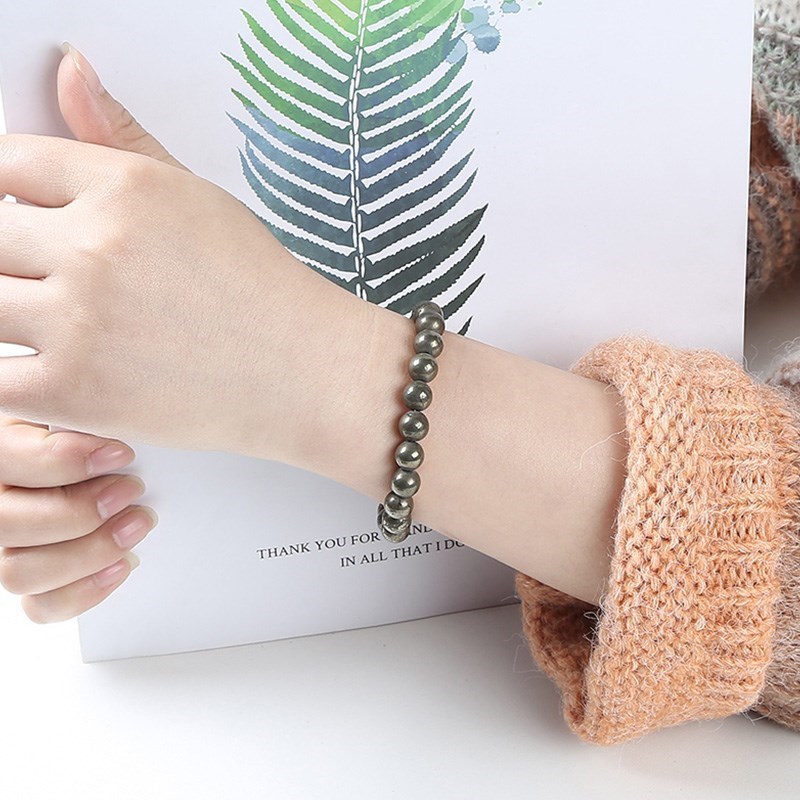 JD Natural Pyrite Bead Bracele - đánh giá và giá Yoga Fitness Tracker