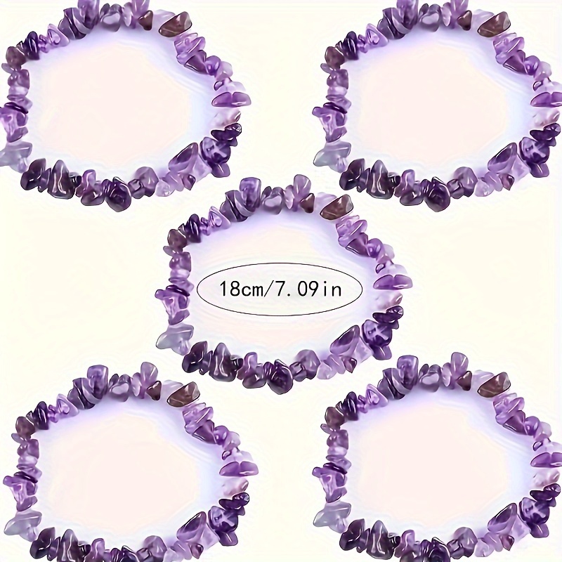 Natural Stone Amethyst Irregua - đánh giá và giá Yoga Fitness Tracker