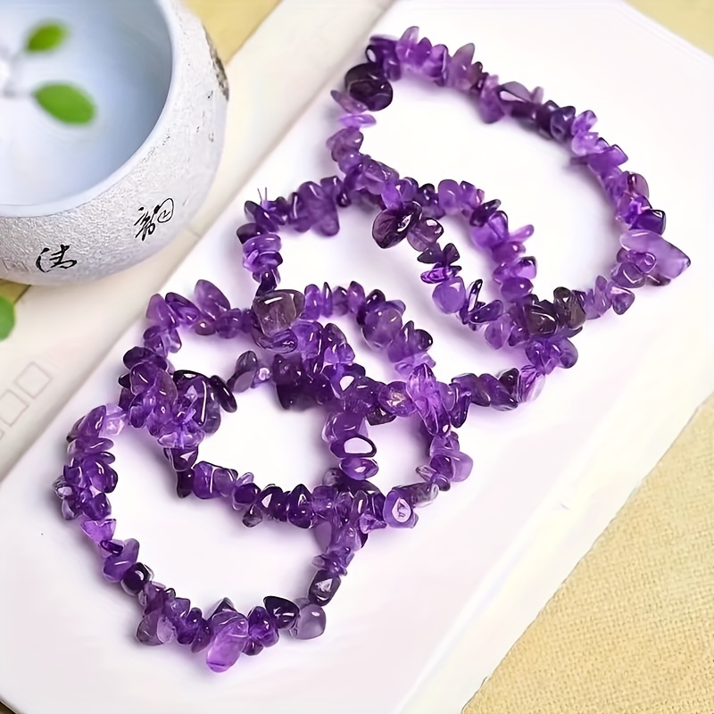 Natural Stone Amethyst Irregua - đánh giá và giá Yoga Fitness Tracker