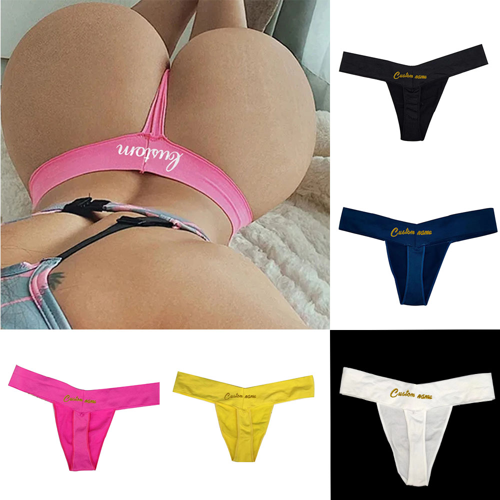 Custom Thong With Name Embroid - đánh giá và giá Yoga Fitness Name
