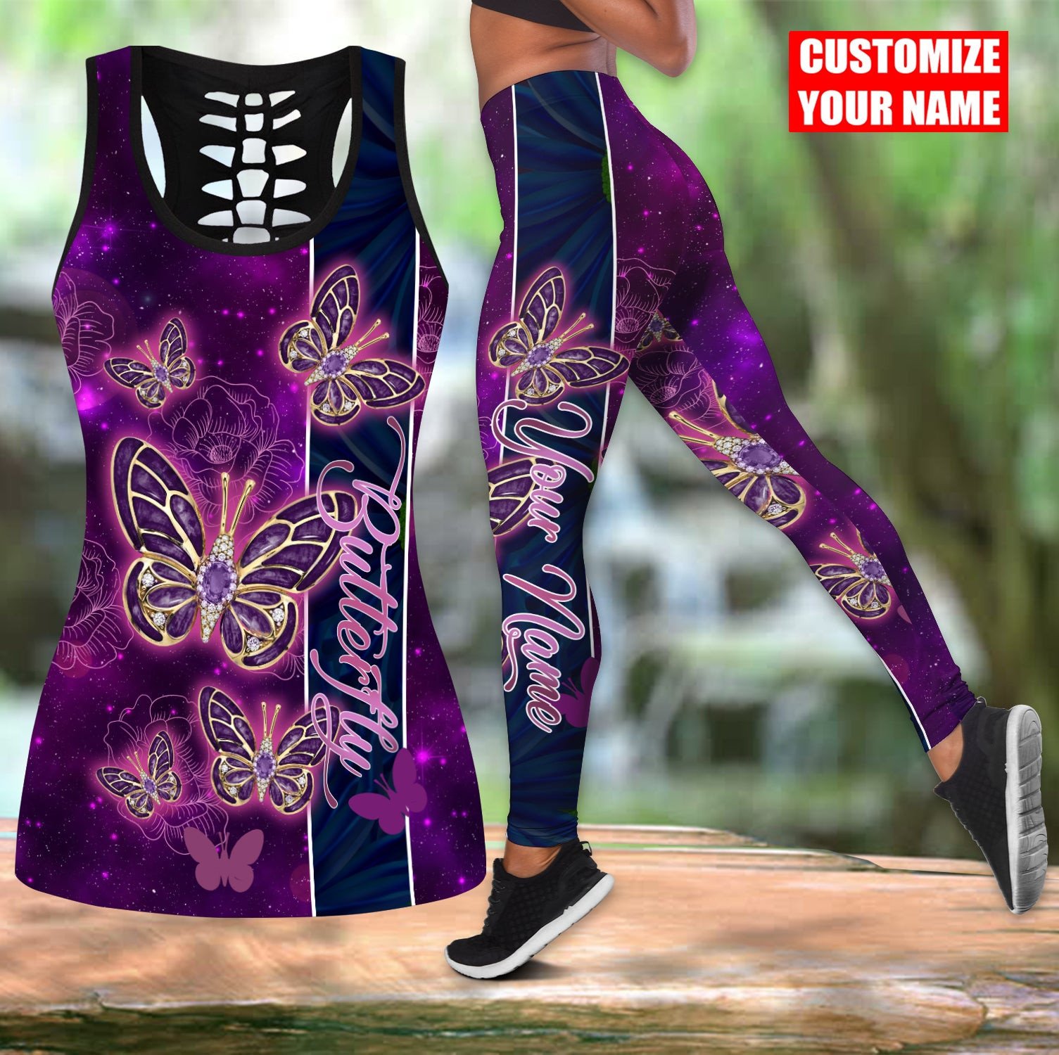 Personalized Name Butterfly 3D - đánh giá và giá Yoga Fitness Name