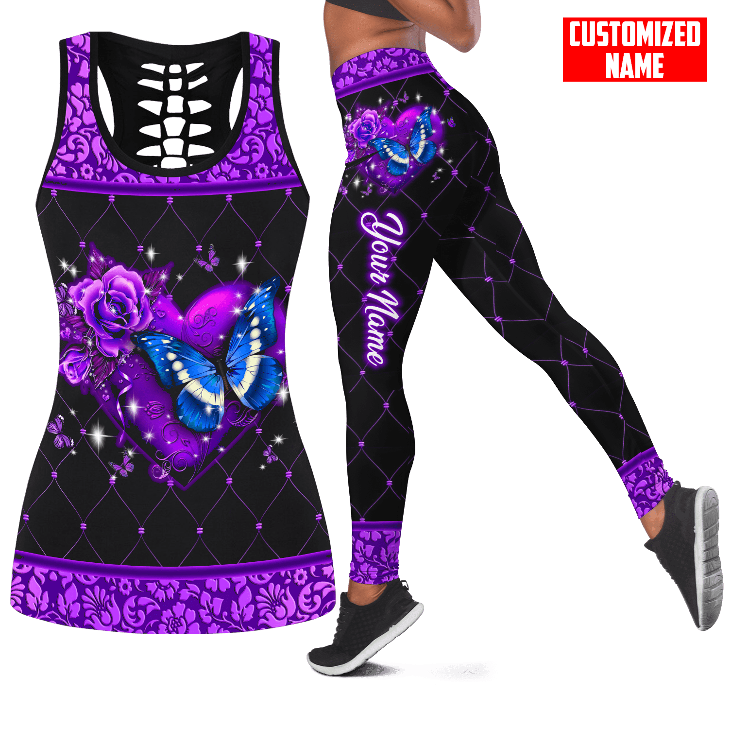 Personalized Name Butterfly 3D - đánh giá và giá Yoga Fitness Name