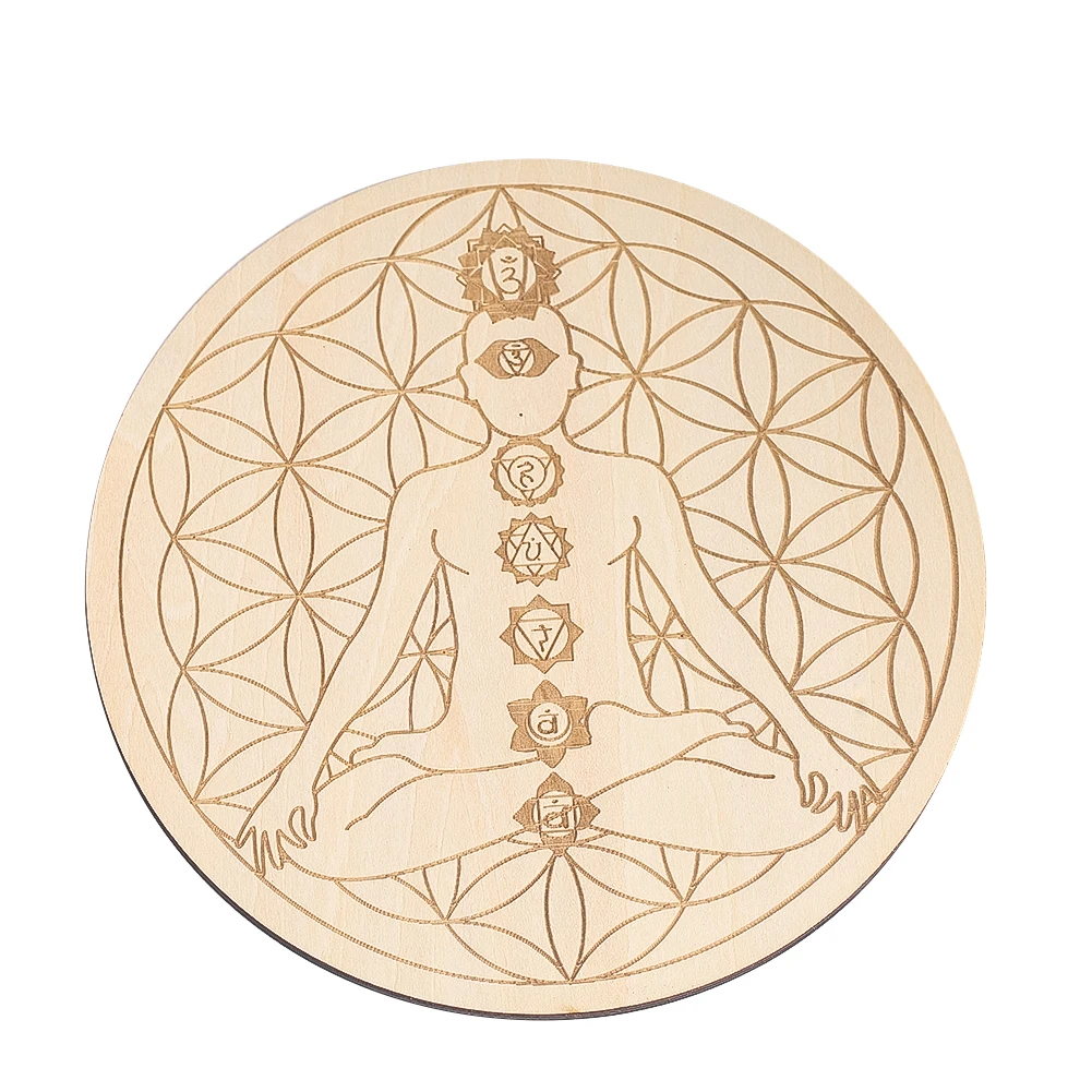 15CM Laser Engraving 7 Chakra  - đánh giá và giá Yoga Fitness Mat